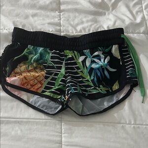 Floral Print Women's Athletic Shorts